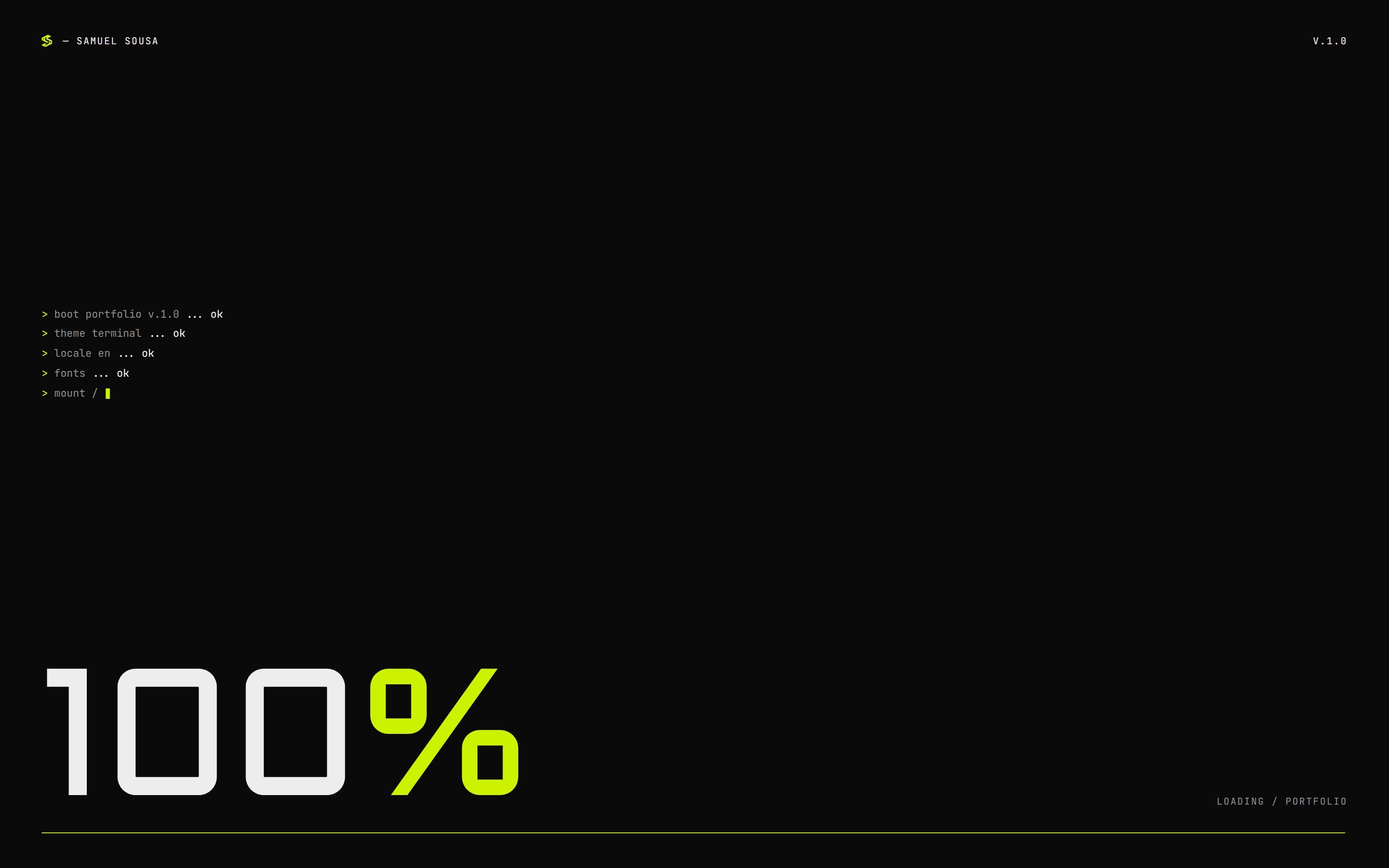 Boot loader counting to 100%